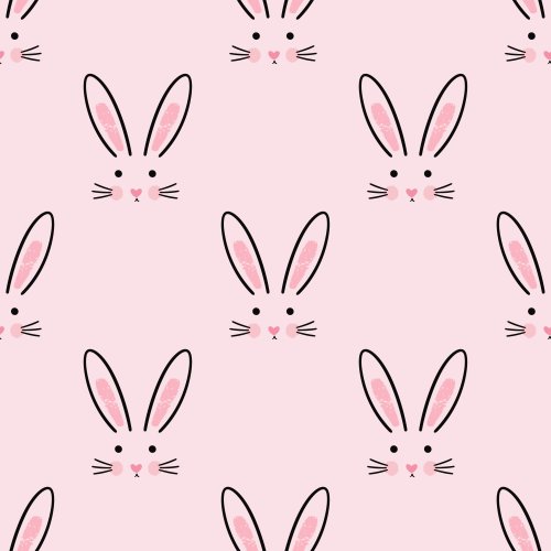 Cute Minimal Bunny Faces