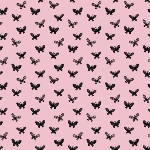 sketched butterflies on pink background