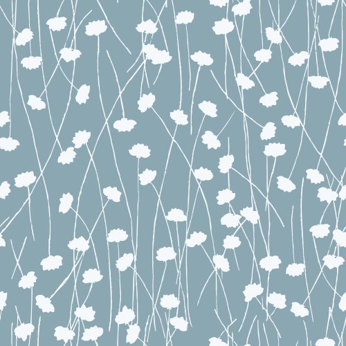 Hand painted wild everlasting flowers, entwined into a beautiful delicate flowing design