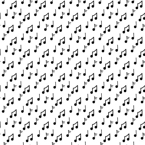 black music notes on a white background