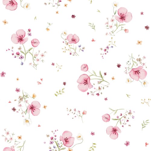 Hand drawn floral print.