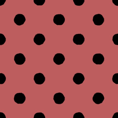 black dots on a red background