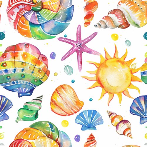 rainbow seashell design