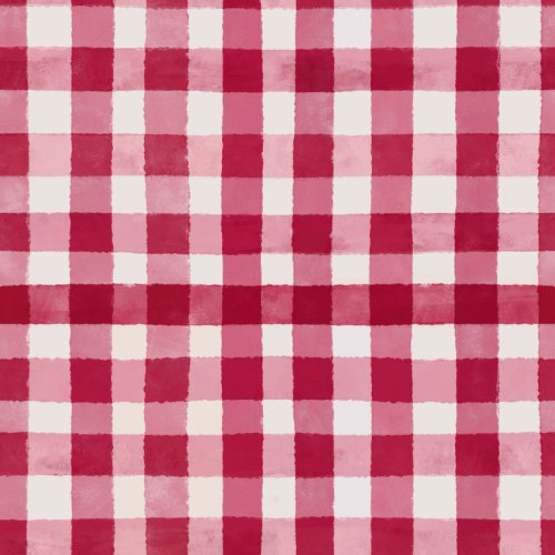 watercolor gingham in red