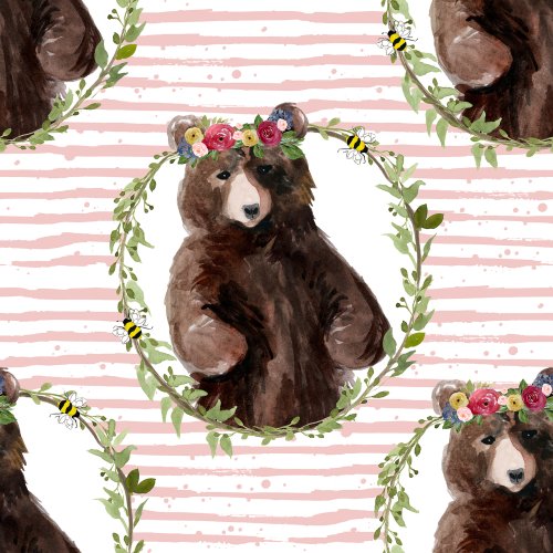brown bear with flower crown