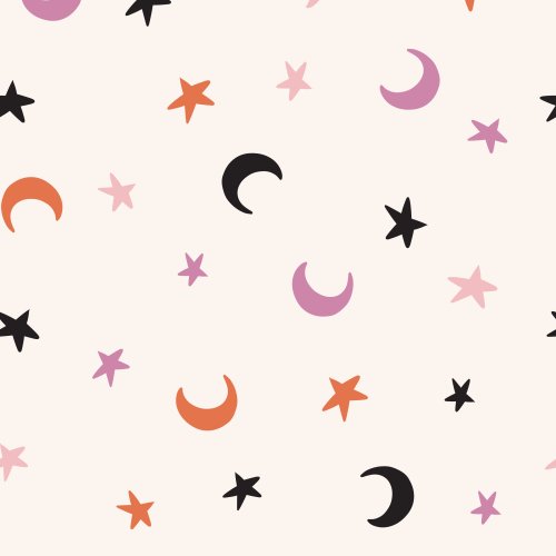 Scattered Halloween Spooks Stars and Moons, pair with prints from Halloween Spooks collection 