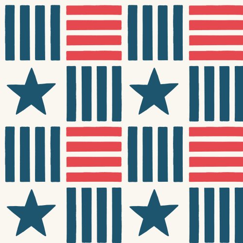 patriotic star and stripe checker design