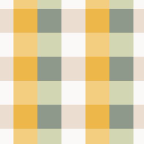The happiest of gender neutral springtime plaids in green, yellow, and cream