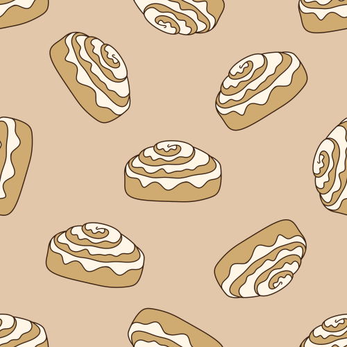 Tossed cinnamon scrolls