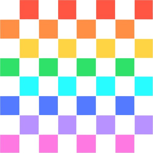 rainbow checkerboard