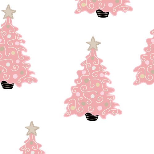 pink christmas tree design