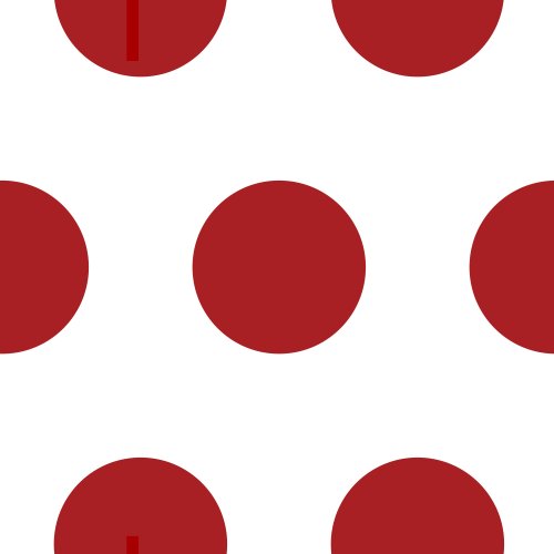 red dots on a white background