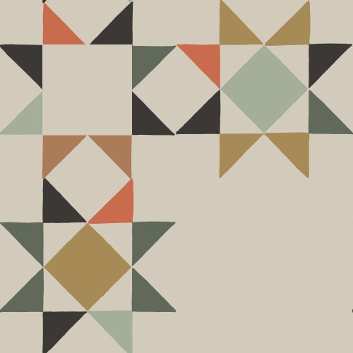 faux quilted design