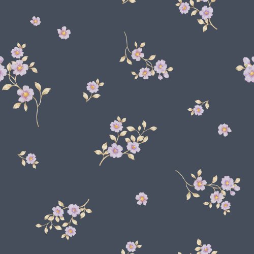 small purple floral design