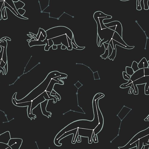 Dinosaur shaped constellations in space