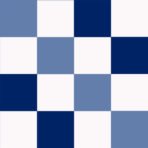 Shades of blue in a retro checkerboard design