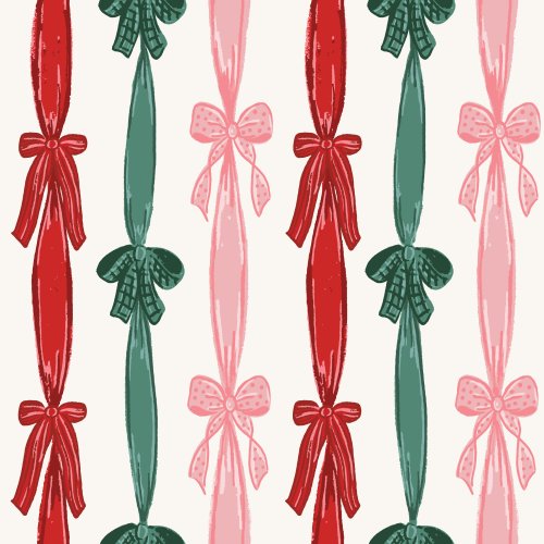 christmas bow stripes
