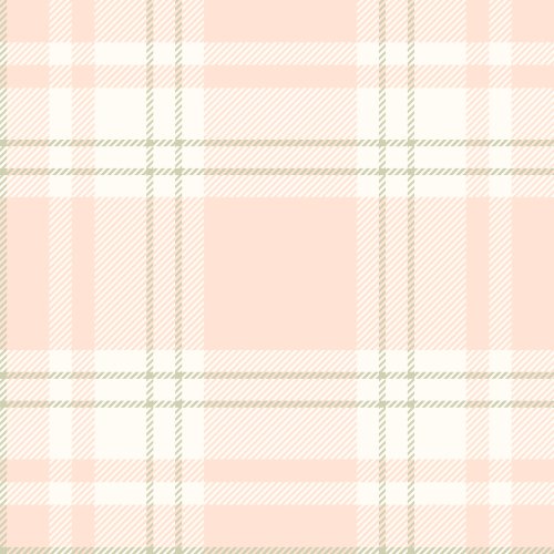 Soft plaid repeat pattern with layered stripes and checks in a classic woven tartan layout, creating a balanced geometric textile design.