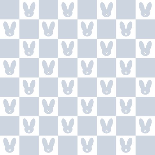 easter checkers with bunny design