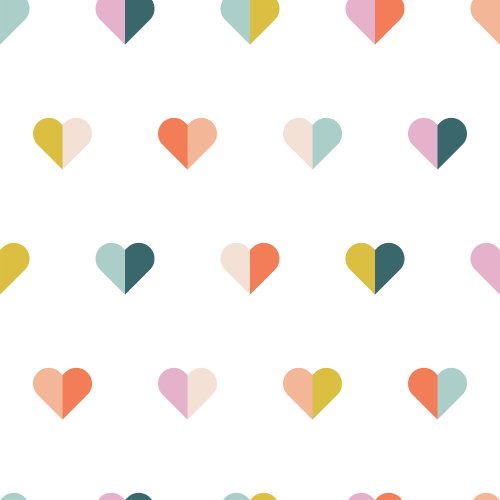 Cute little two-tone hearts