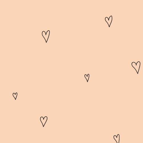 Hand drawn outline hearts in a boho and minimal style perfect for valentines day