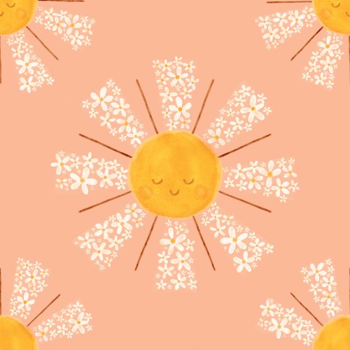summer sun with flowers