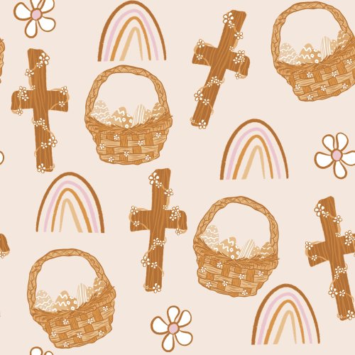 easter basket and crosses