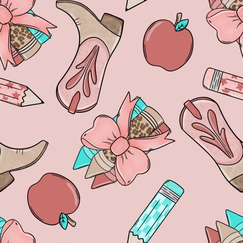 back to school with cowgirl boots and school supplies