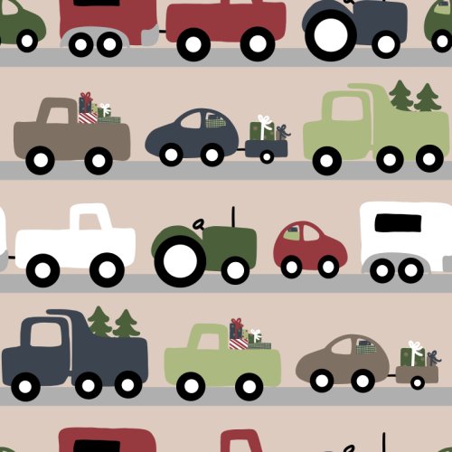 vehicles in traffic on a solid background