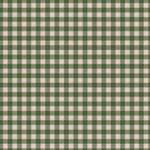 green and cream plaid