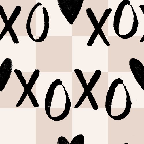 Checkerboard print with xoxo for a festive Valentines day touch!