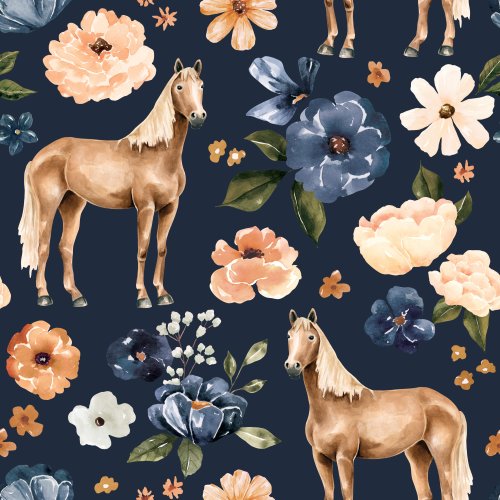 horse floral design