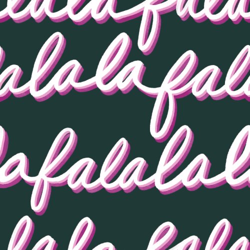 Falala script stripe modern Christmas 