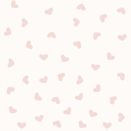 Pink Hearts on a cream background