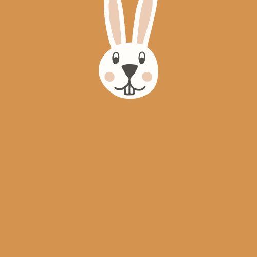 panel print design of a cute playful Easter Bunny