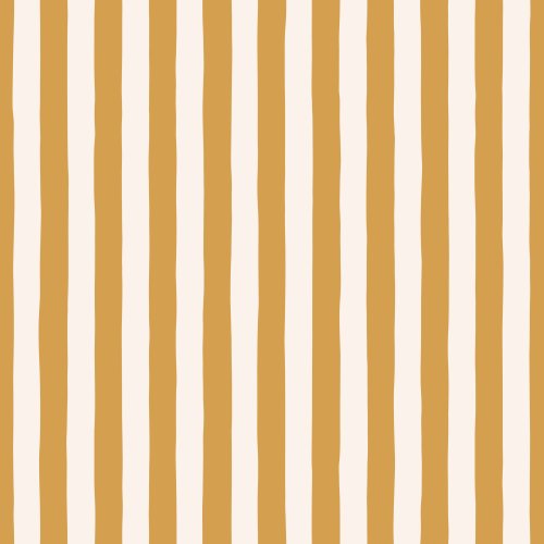 Colorful vertical stripes with softly wobbly, hand-painted edges sit on a creamy ivory background, creating a classic cabana/awning look with an artisan twist