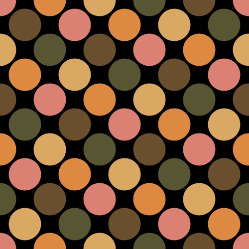 multi-colored dots on a black background