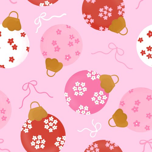 pink christmas ornaments
