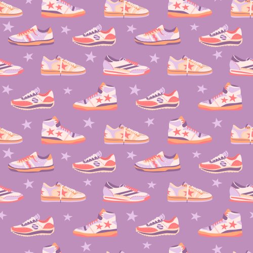 Sneaker seamless pattern