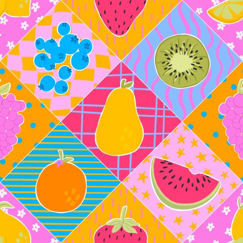 summer fruit patchwork
