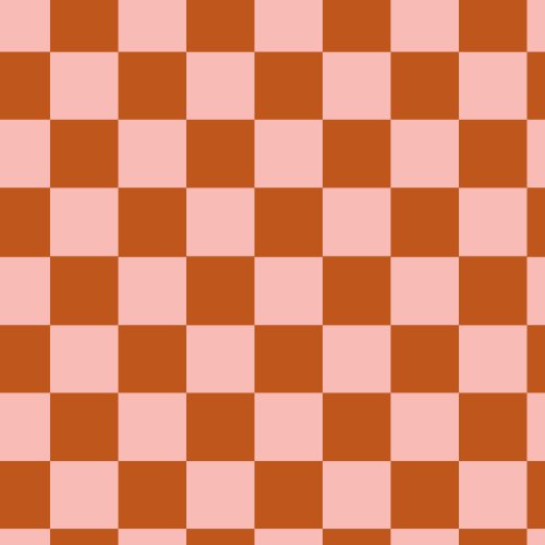 rust and peach fall checker design