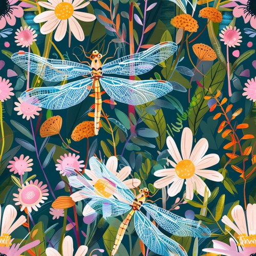 dragonfly floral design