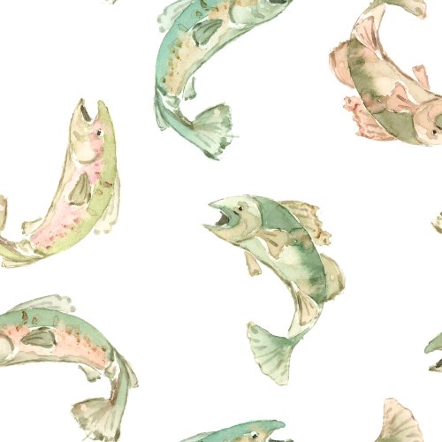 watercolor fish coordinate for Great Outdoors Collection