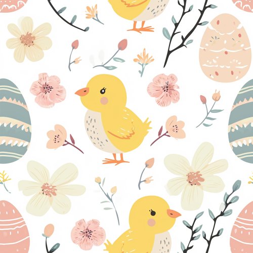 baby chick and easter floral