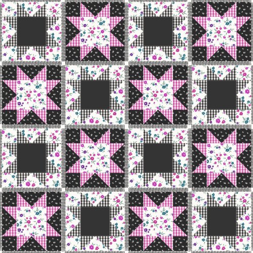 Jewel toned floral patchwork for Boo Meadows